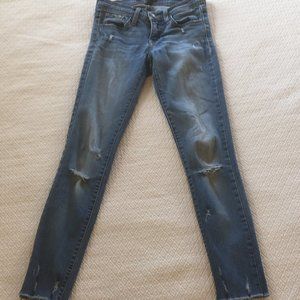 Fly Monkey Platinum Ripped Jeans -cropped ankle